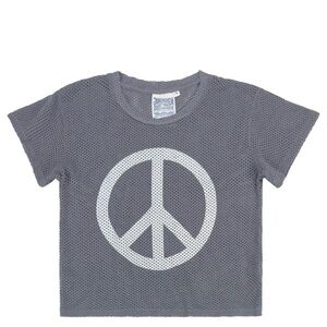 Jungmaven Peace Carmen Mesh Cropped Tee